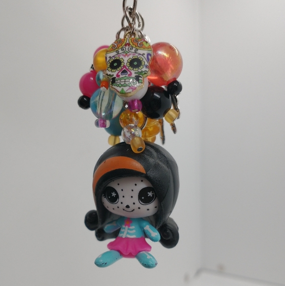 Skelita Keychain Monster High Mini Figure Purse Charm Backpack Glow in the Dark - Picture 5 of 10